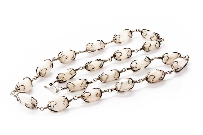 Warszawski Srebrny Naszyjnik - Magia Bieli - 80,67g - ORNO - KRAKÓW