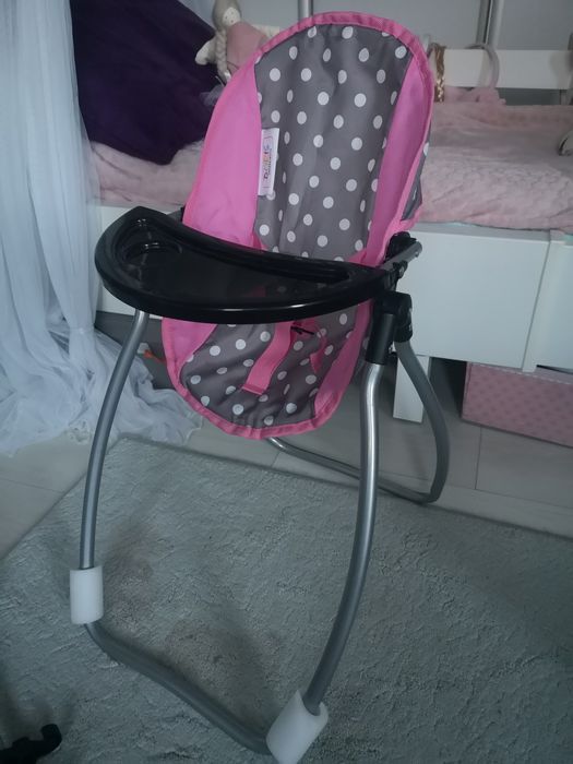 Łóżeczko, krzesełko/bujak dla lalek DORIS