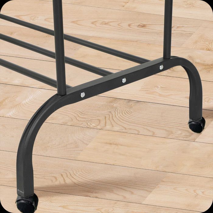 Wieszak Na Odzież Stojący Podwójny Metalowy Szafa Na Ubrania I Buty