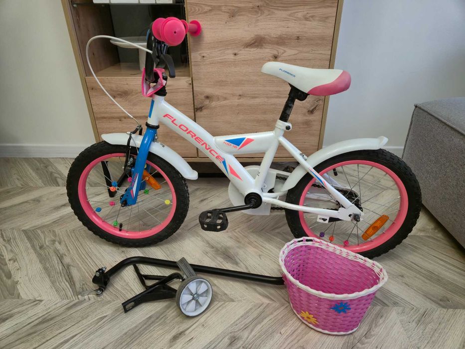 Rower Actim FLORENCE 16 cali biało-różowy