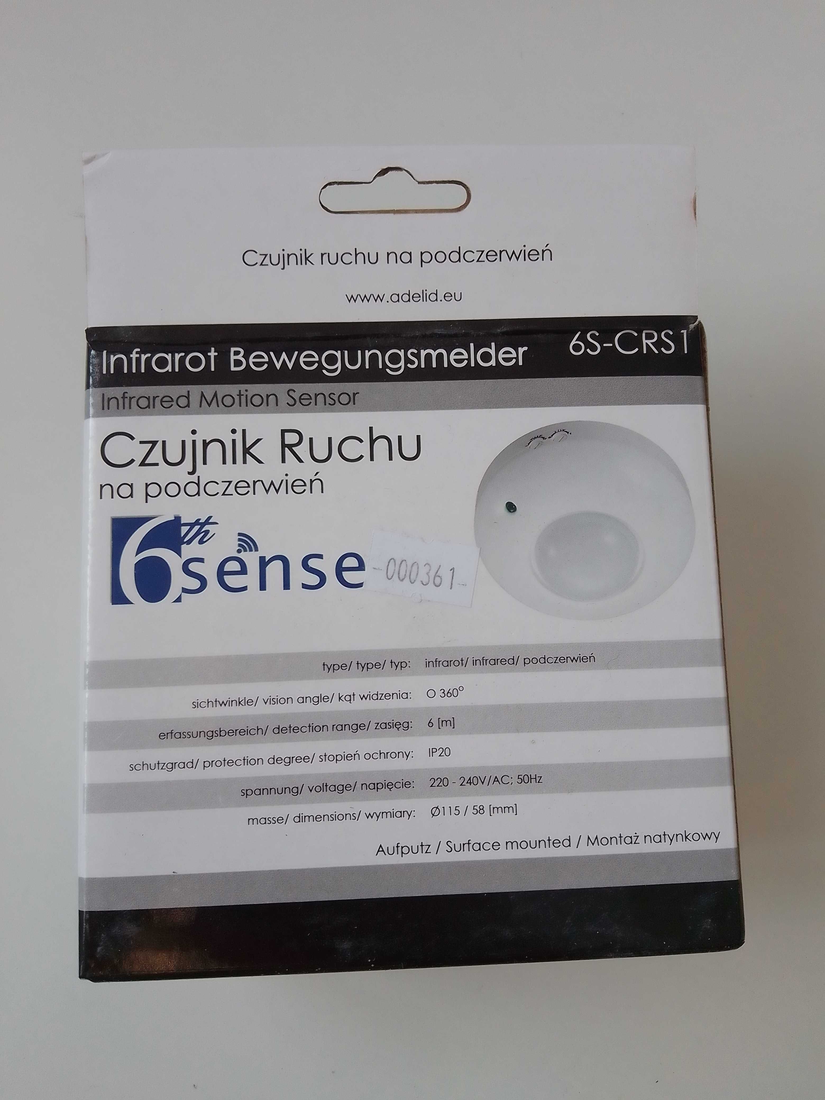 Czujnik ruchu	na podczerwień 6sense 6s-crs1 (000361)