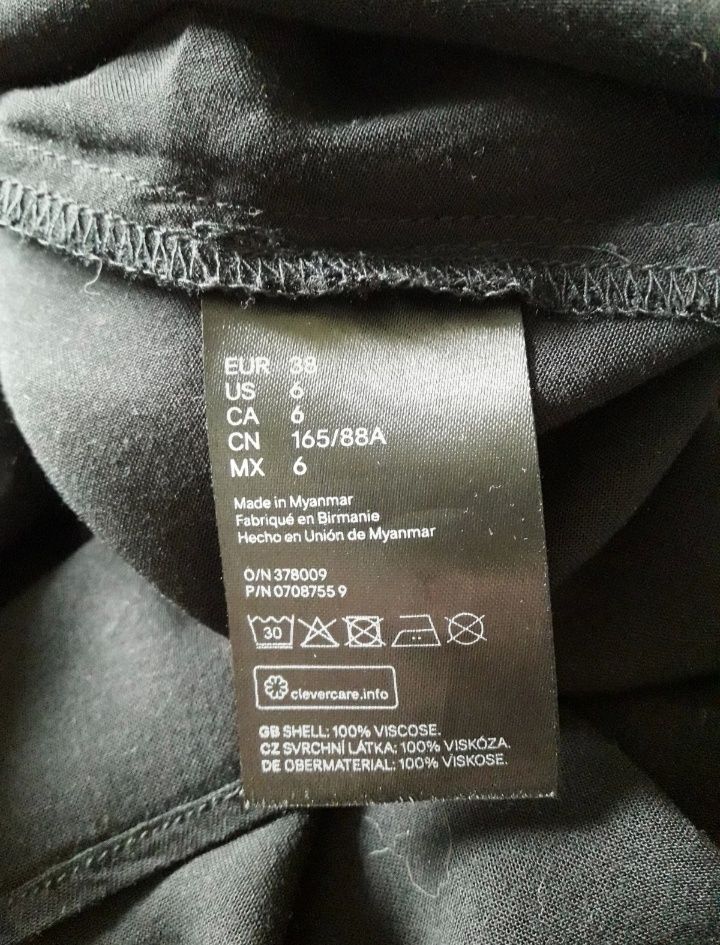 Sukienka taliowana krótka H&M r. S