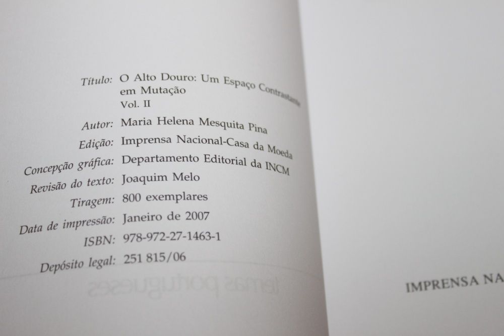 O Alto Douro /Maria Helena Mesquita Pina Vol 2