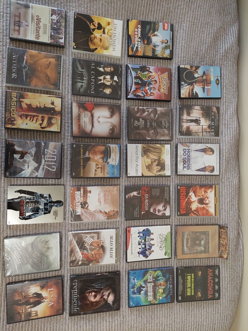 DVDs selados e usados