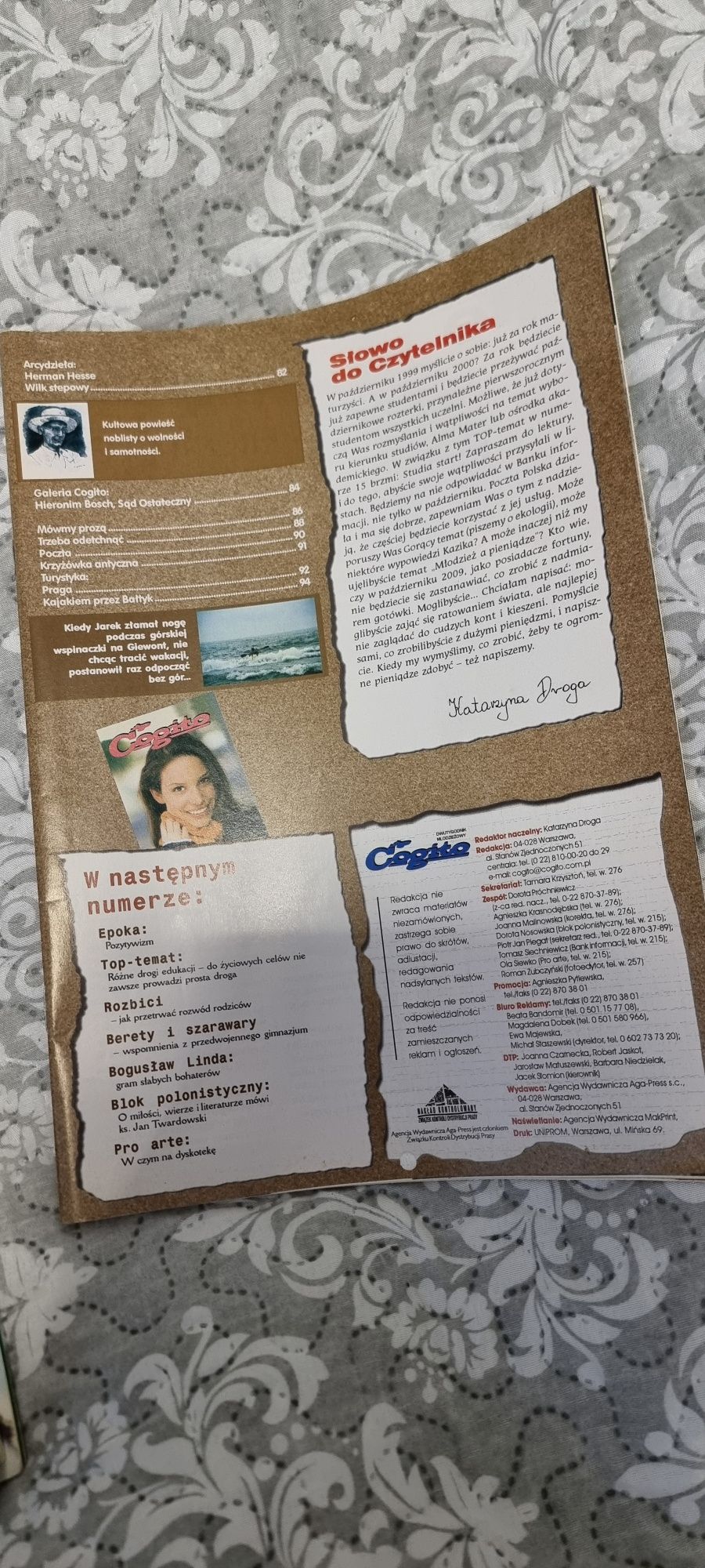 Cogito czasopismo rocznik 1999 zestaw 21 numerów