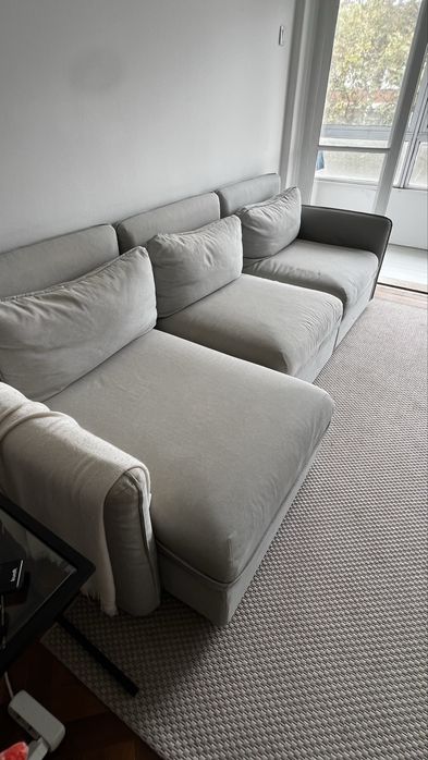 Sofá modular cinza - modelo VALLENTUNA do IKEA