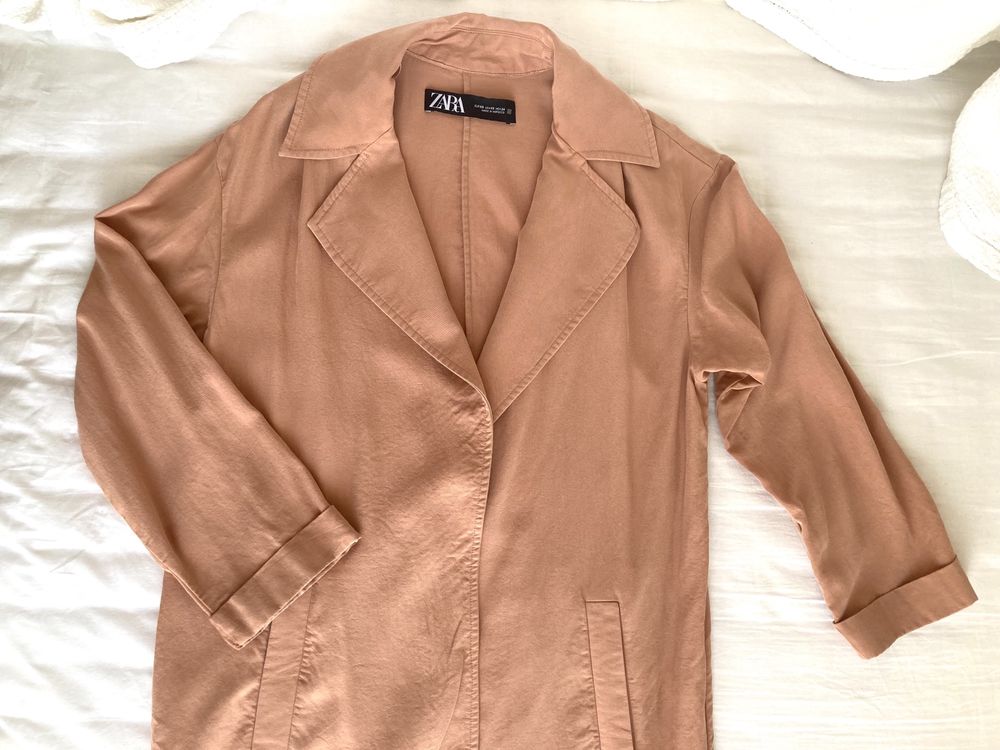 Zara легкое пальто, тренч, размер xs