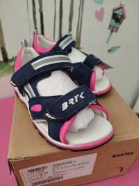 Sandały dla dziewczynki Bartek 27 granatowe różowe sportowe