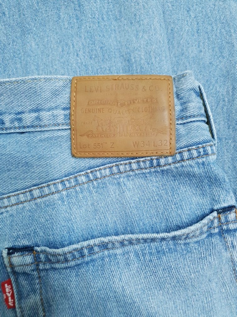 Spodnie jeansowe Levis Lot 551 Z W34 L32 L bawełna konopie