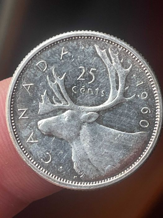 moeda em prata Canada 1960