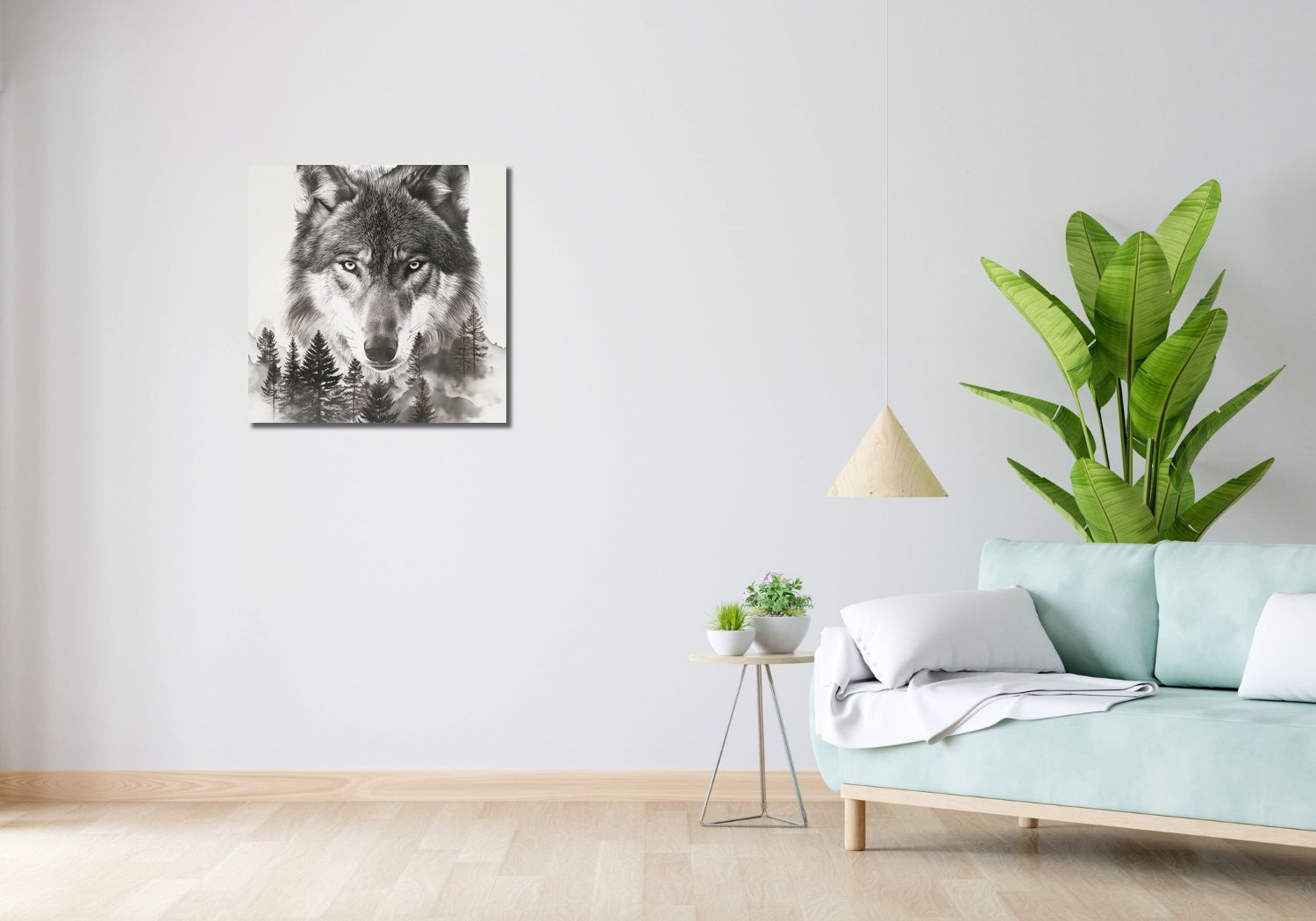 Obraz 60x60cm Wilczy Duch Lasu