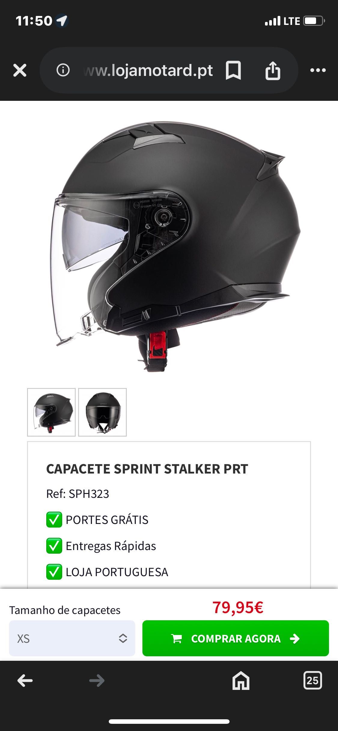 Capacete sprint Novo
