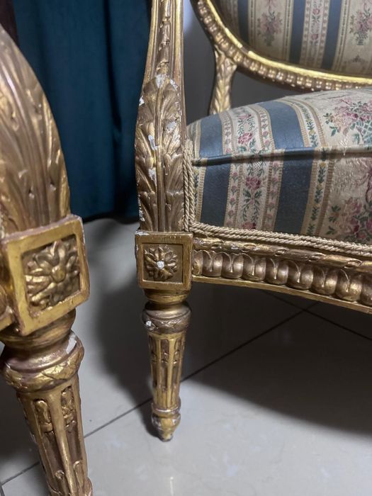 Sofa z fotelami w stylu ludwikowskim