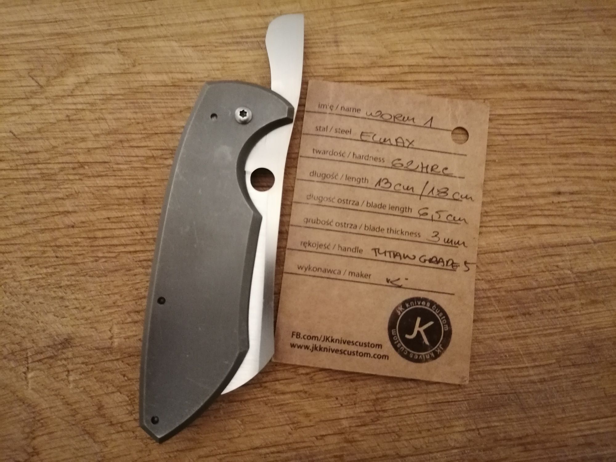 JK Knives Worm One friction folder