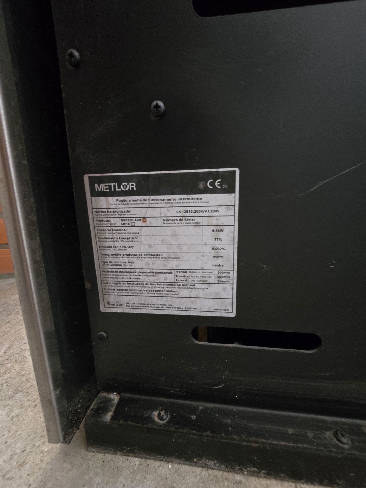 Forno a lenha METLOR ME16