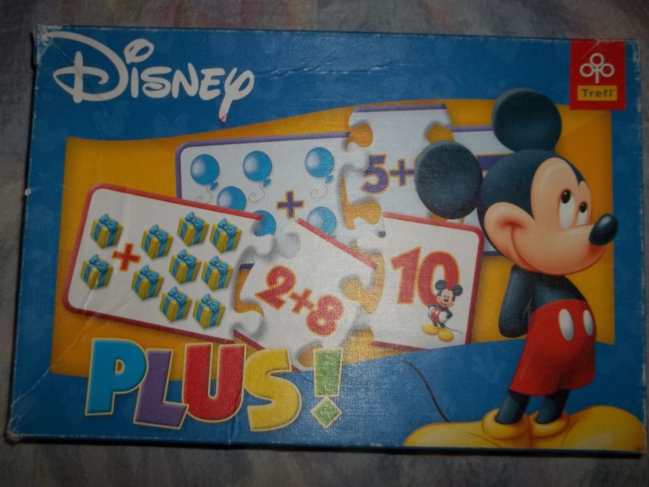 gra Myszka Miki dodawanie - nauka przez zabawę - puzzle edukacyjne