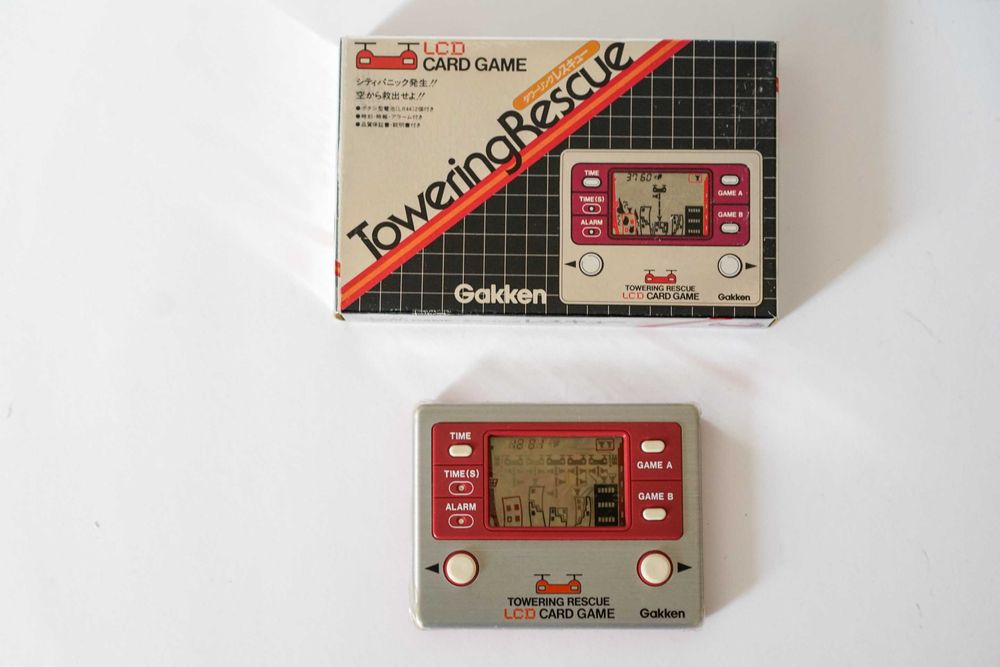Gra Konsolka Towering Rescue Gakken Handheld 1981 r.