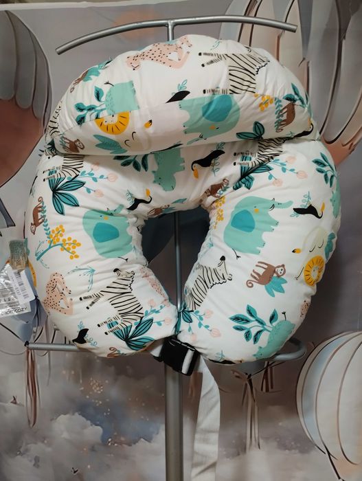 Momcozy Poduszka do karmienia z obramowaniem ergonomiczna z paskiem