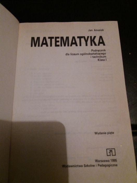 matematyka klasa I Jan Anusiak