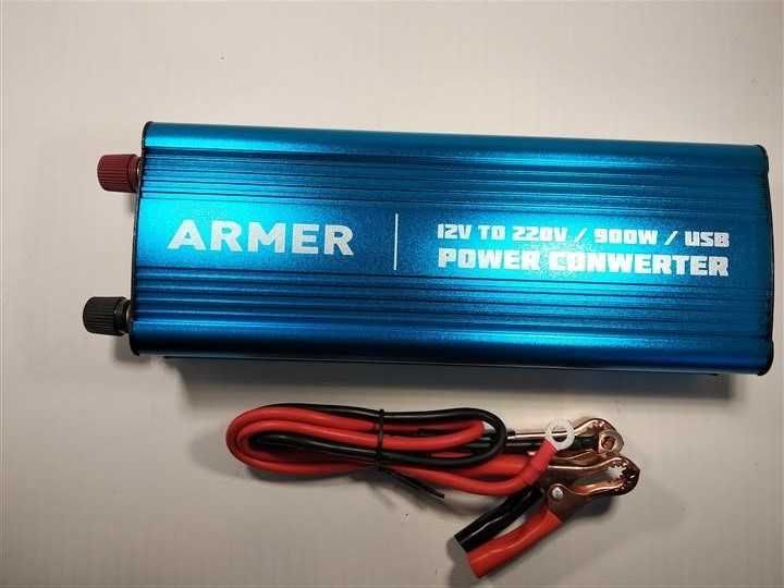 Перетворювач напруги 12-220 В, 900/1800 Вт ARMER ARM-PI1000