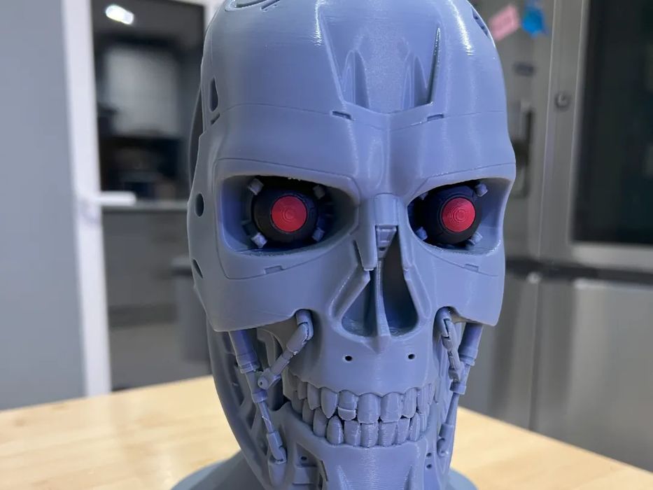 Crânio T800 Terminator - Busto com Suporte