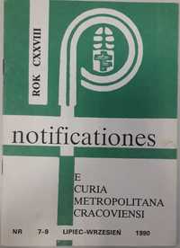 Notificationes Metropolii Krakowskiej nr 7-9/1990
