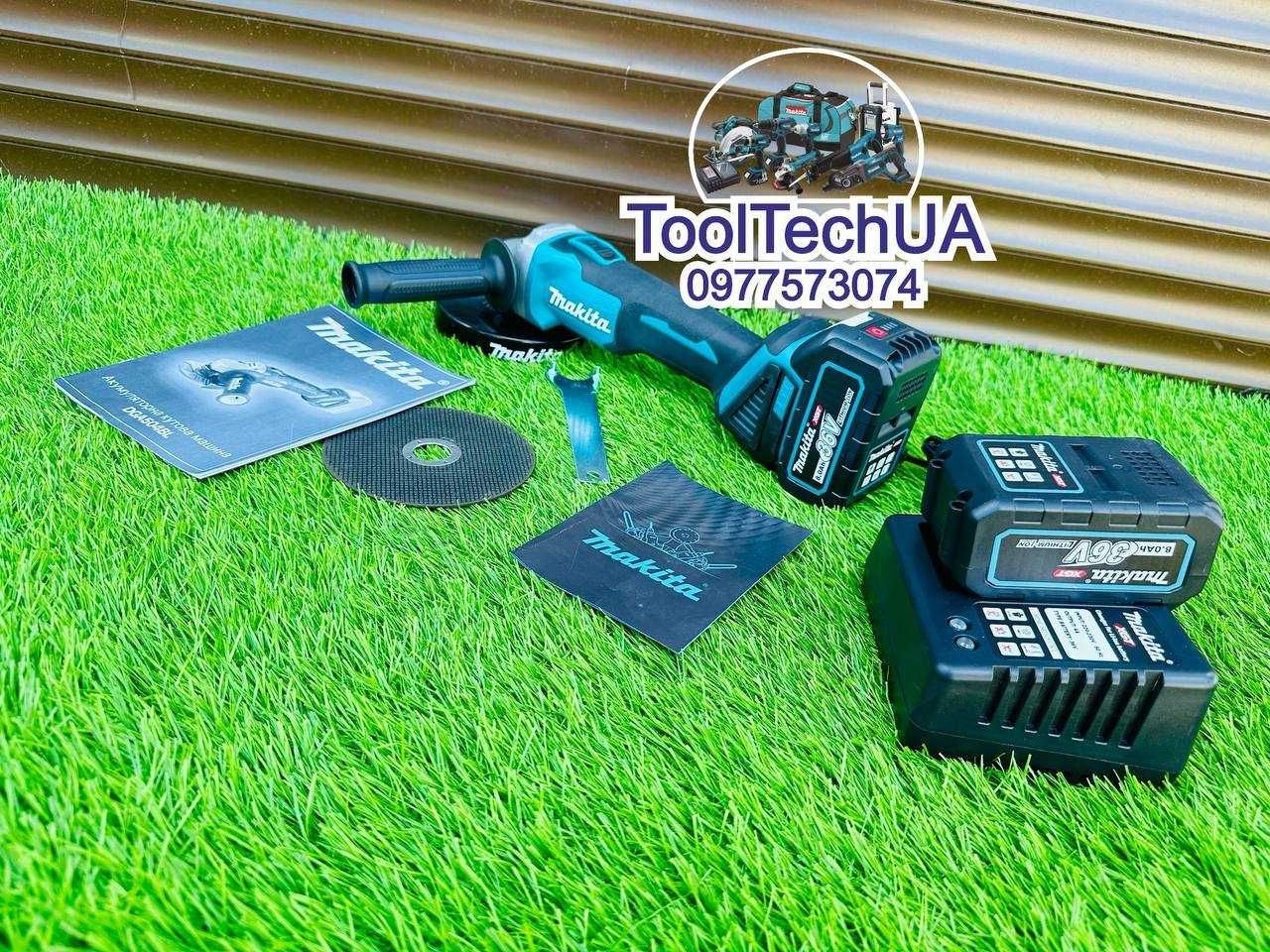 Акумуляторний набор 2/1 Makita Балгарка DGA504BL + Шурупокрут DHP485BL