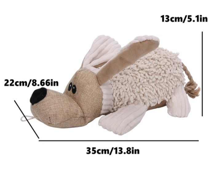 Інтерактивна іграшка для собак Soft Plush Dog велика хрустить +пищавка