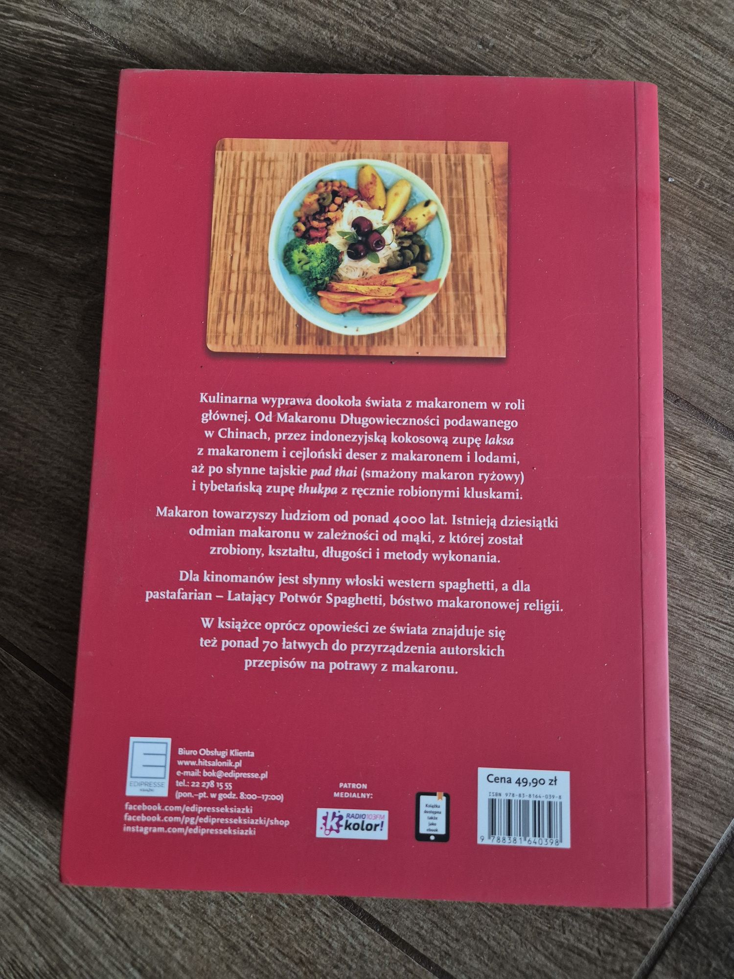 Książka kulinarna makarony świata Beata Pawlikowska