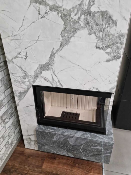 Kominek narożny gotowa obudowa spiek kwarcowy! Impuls SM BP