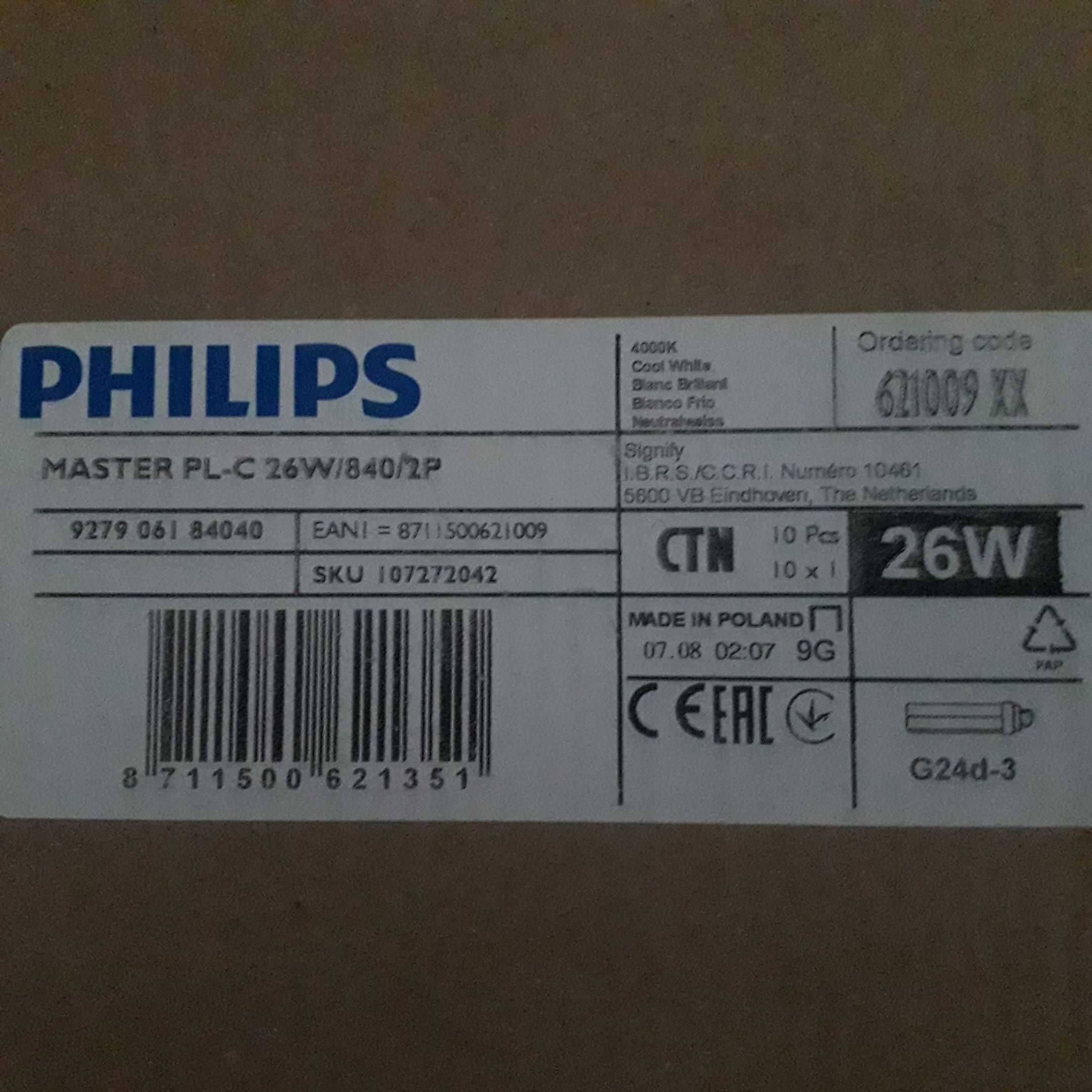 Świetlówka Philips Master PH/PL-C 26W/840 2P G24d-3 4000K  1800 ml