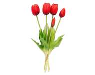 Sztuczne tulipany silikonowe bukiet 5 szt tulipan silikonowy czerwony