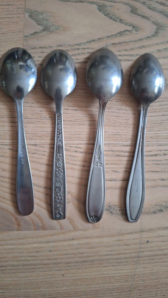 Łyżeczki do herbaty PRL  Ameta,Hepkk,Hefra stainless  3 szt