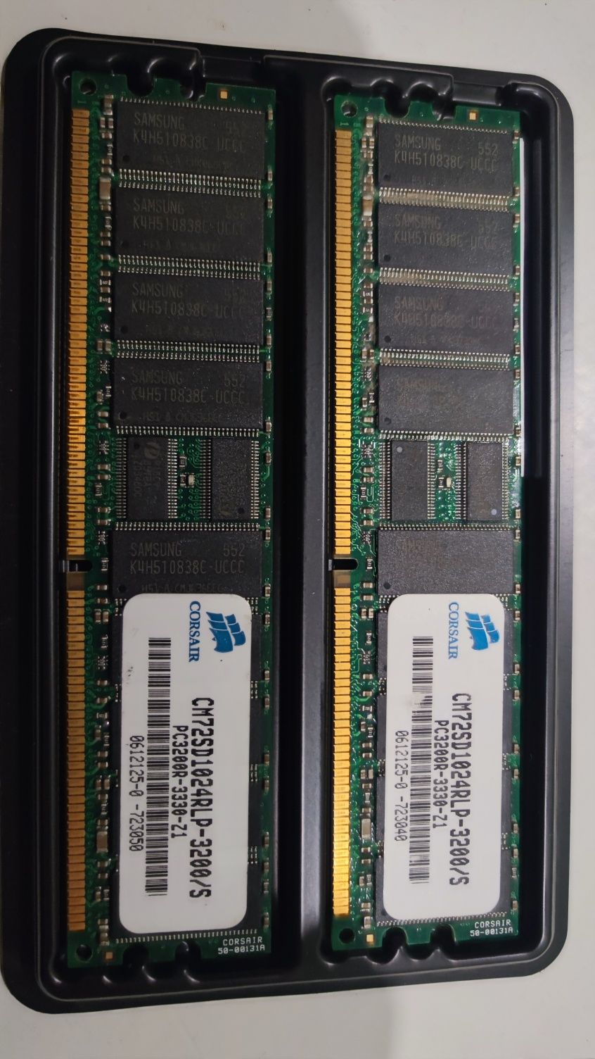 Пам'ять для сервера 2шт DDR 1Gb Corsair ECC REG CM72SD1024RLP-3200/S