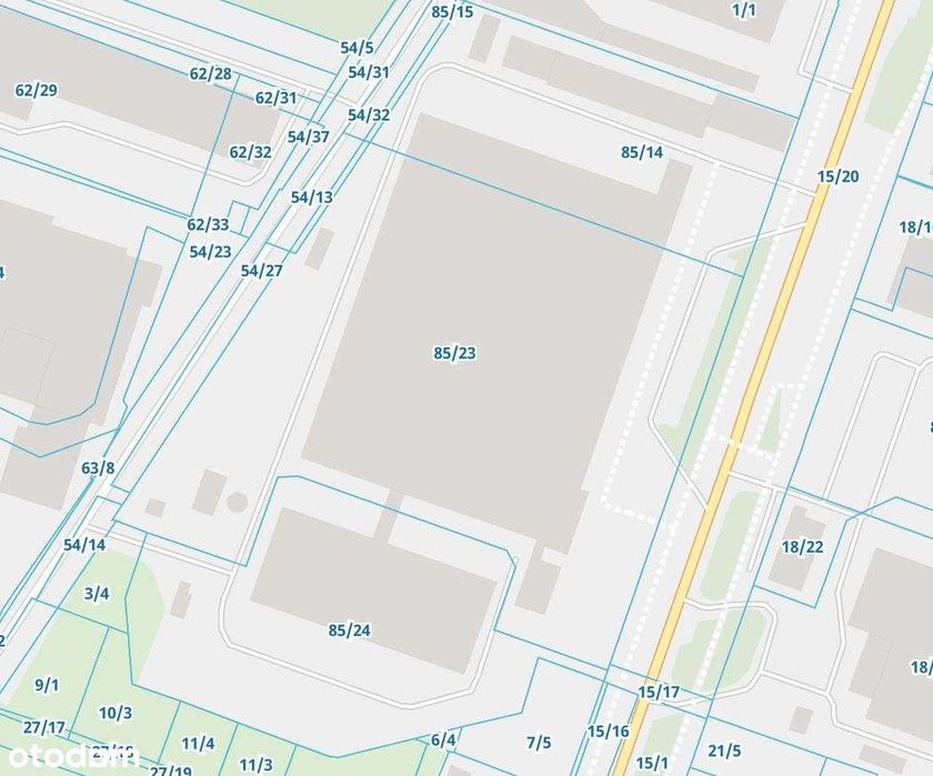 Teren przemysłowy budynki 20901m2 działka 44802m2 Teofilów
