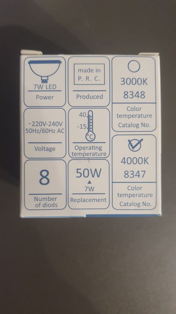 Żarówka GU10 500lm 7W