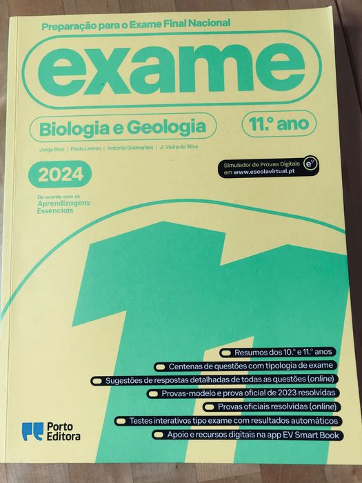 Livro de preparação para exames Biologia e Geologia 11 ano 2024