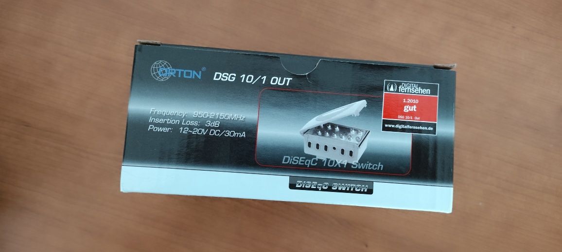 Switch DiSEqC Orton DSG 10/1 – Alta Qualidade p/ Antenas Parabólicas