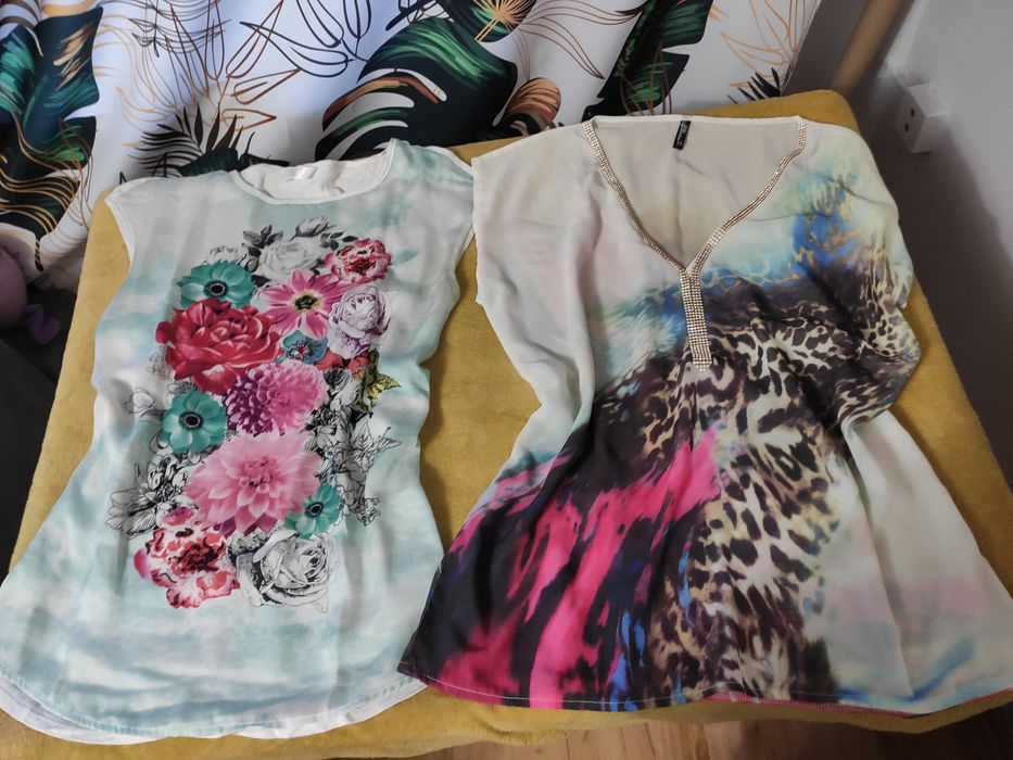 Paczka ubrań damskich 36/38 jeansy, bluzki