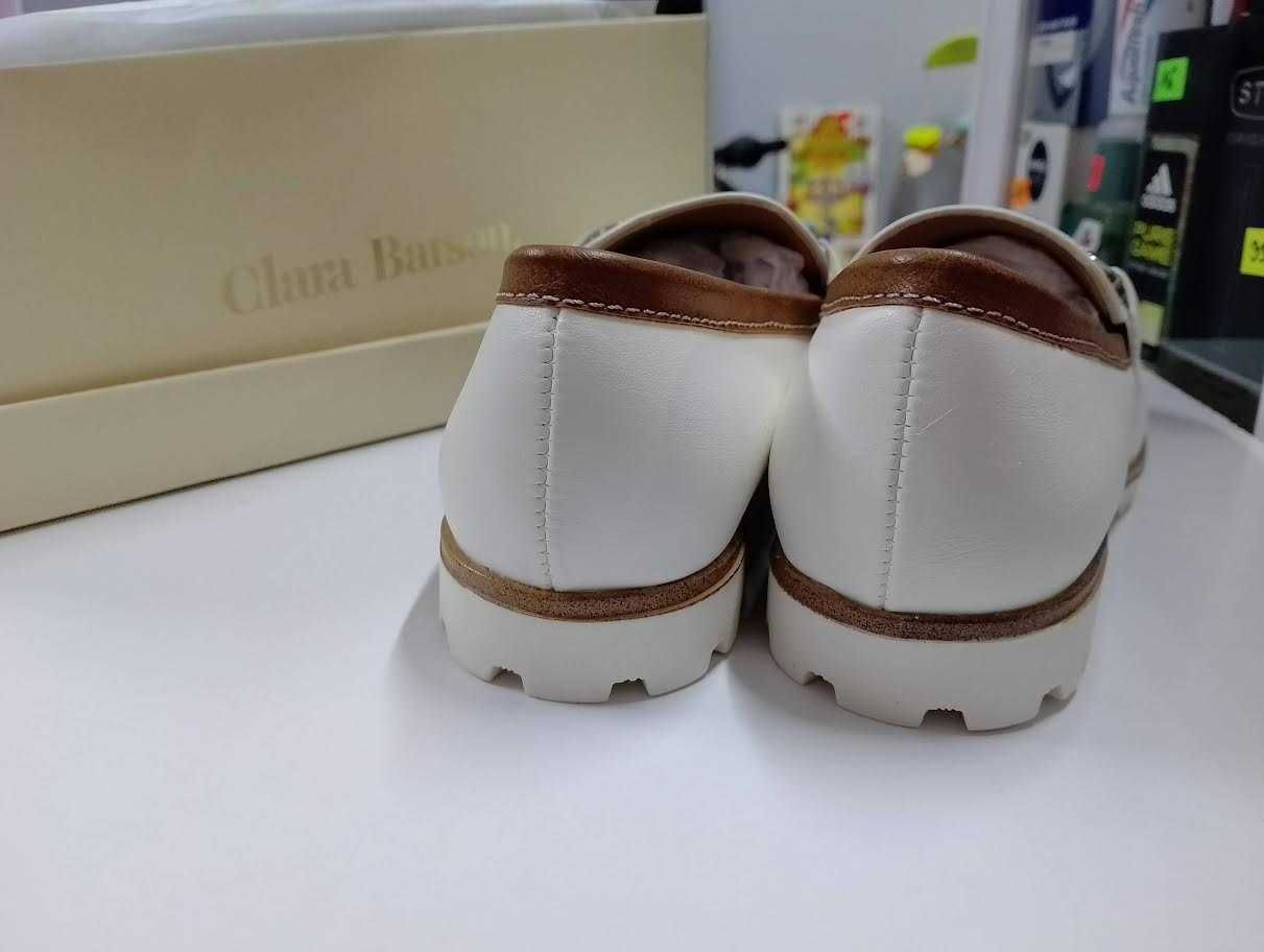 Clara Barson Półbuty WS10001 -03 Białe rozmiar 36-40 wiosenne buty