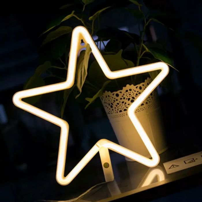 gwiazda led lampka świąteczna neon ozdoba szpic czubek na choinkę 27cm