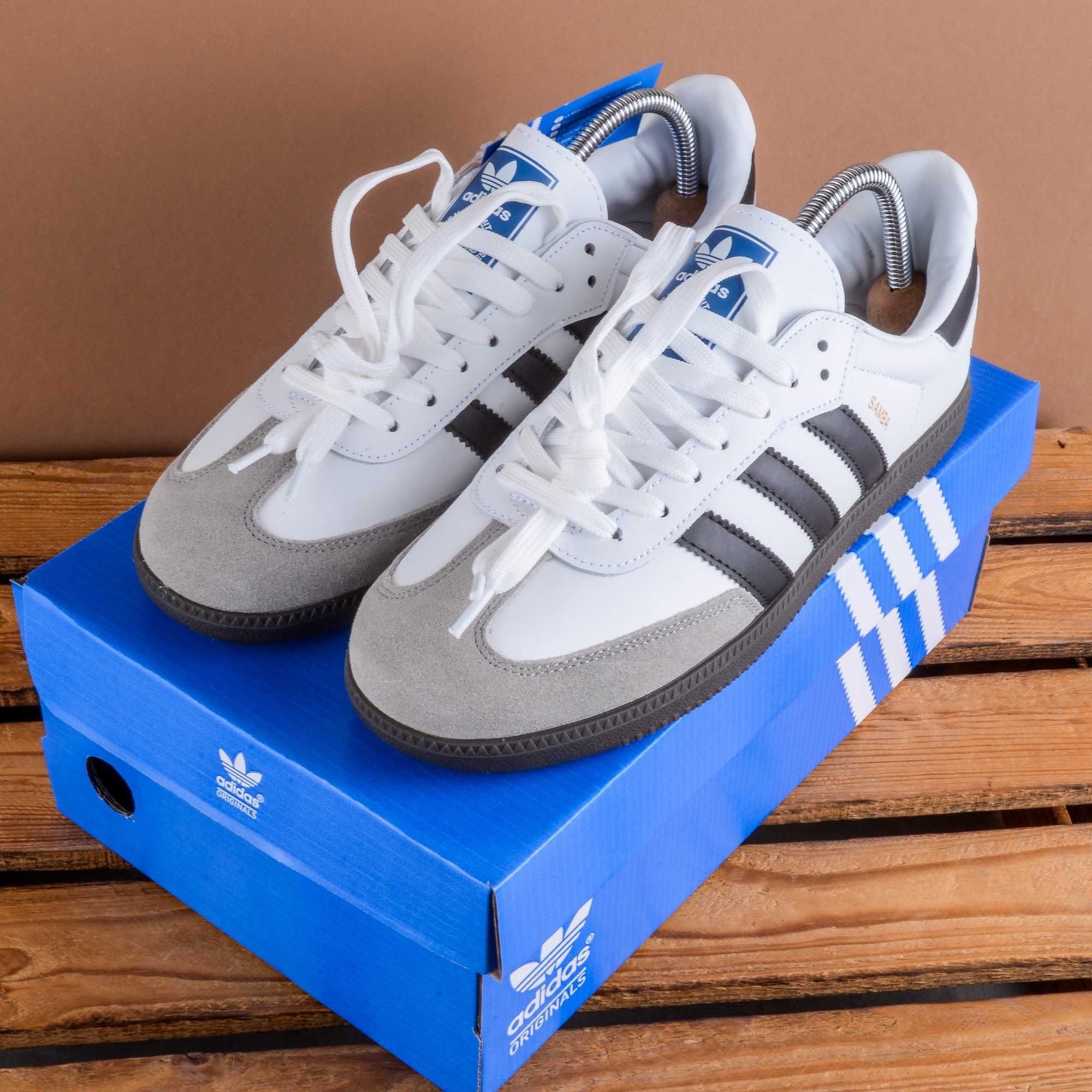 (1851) Кросівки кеди Adidas Samba білі з чорним (41-45)