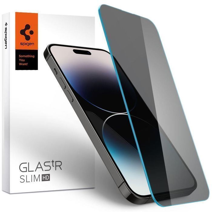 Szkło Hartowane Prywatność do iPhone 14 Pro - Spigen Glas.tr Slim