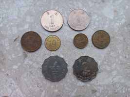 Hong Kong - Zestaw 8 historycznych monet obiegowych