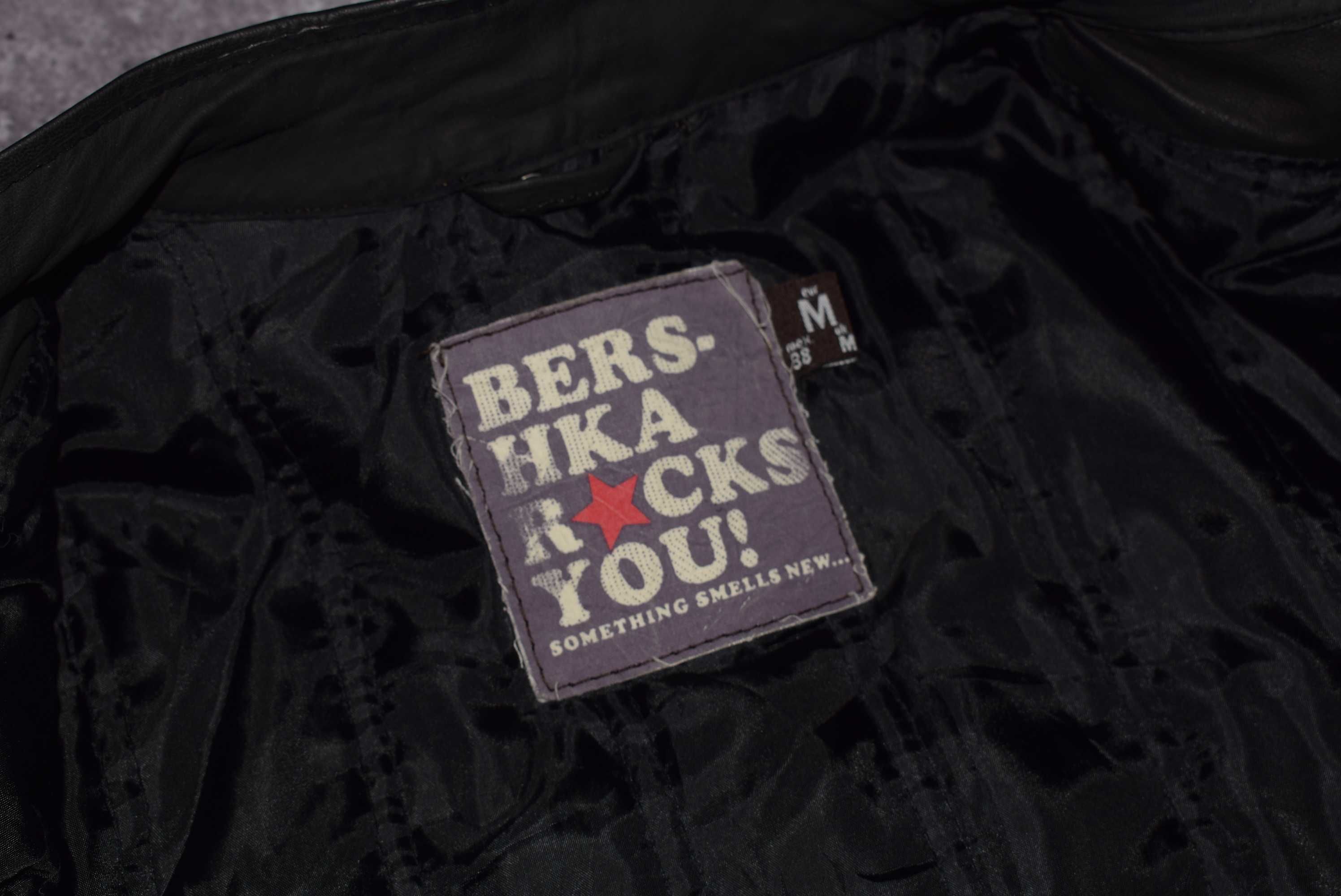 Bershka Zara Leather Bomber Jacket (Мужская Кожаная Куртка Бомбер )