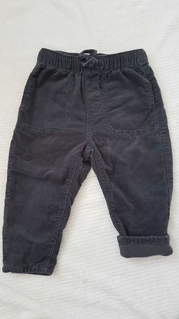 Zara r 92 spodnie sztruksowe lekko ocieplane
