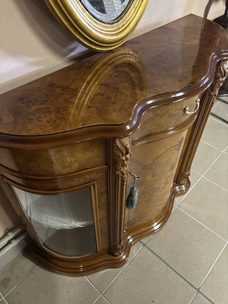Włoska Komoda Szafka Witryna Barek 113 cm Cudo Stylowa Meble Stylowe