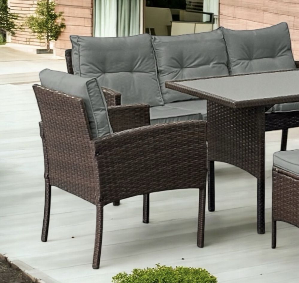 Meble ogrodowe technorattan SOFA fotele pufy stół  nowe