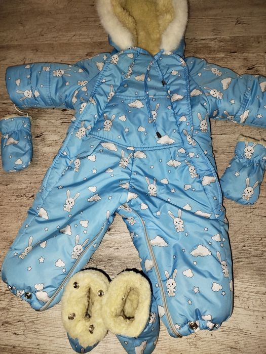 Зимовий комбінезон - трансформер для малюка, від 0 до 1.5 років