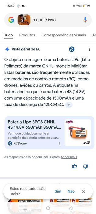 Bateria lipo lítio . Oportunidades
